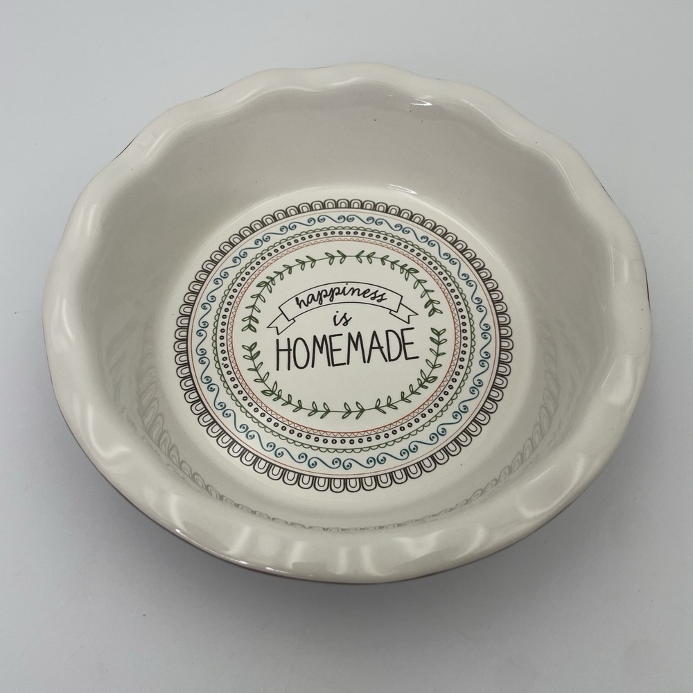 Ruffled Ceramic 6" Mini Pie Dish (Set of 3) Brown/Red Farmhouse Cottage Core - Picture 4 of 16
